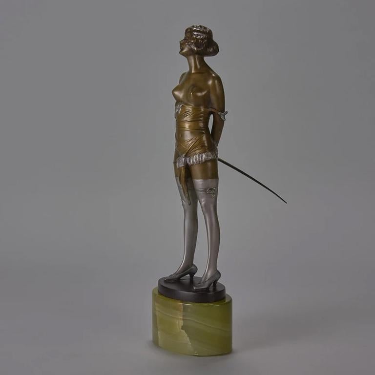 Figure en bronze Art Déco intitulée 