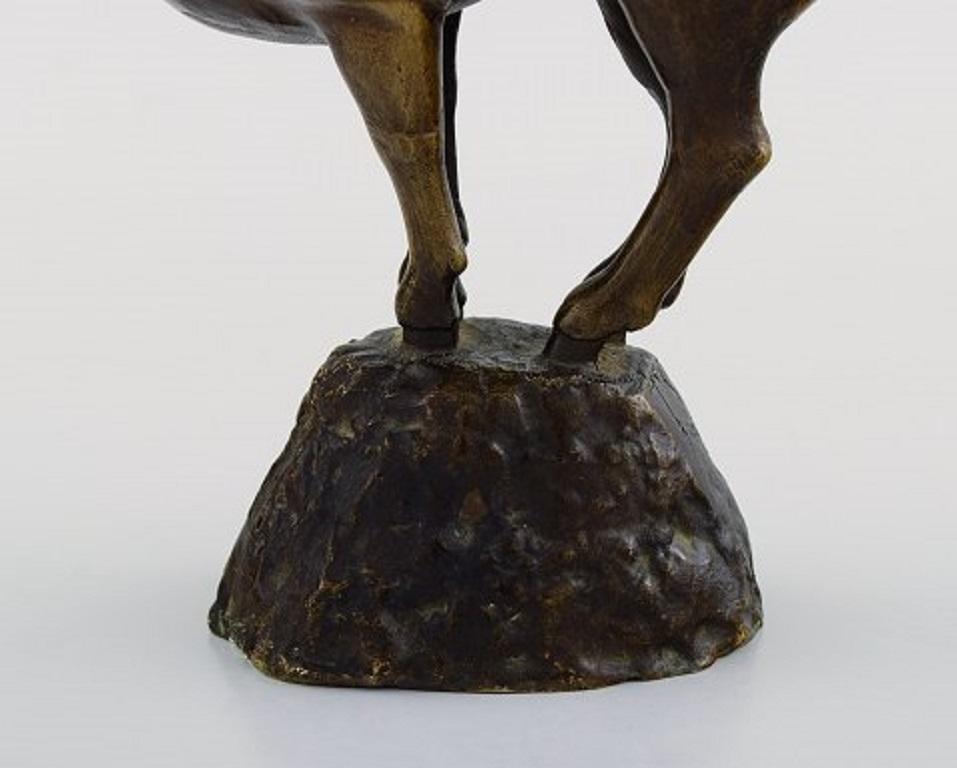 Mid-20th Century Art Deco Bronze Figure in the Form of a Mountain Goat, 1930s-1940s