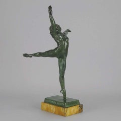 Art Deco Bronze Figure "La Danseuse Nattova" by Serge Yourévitch