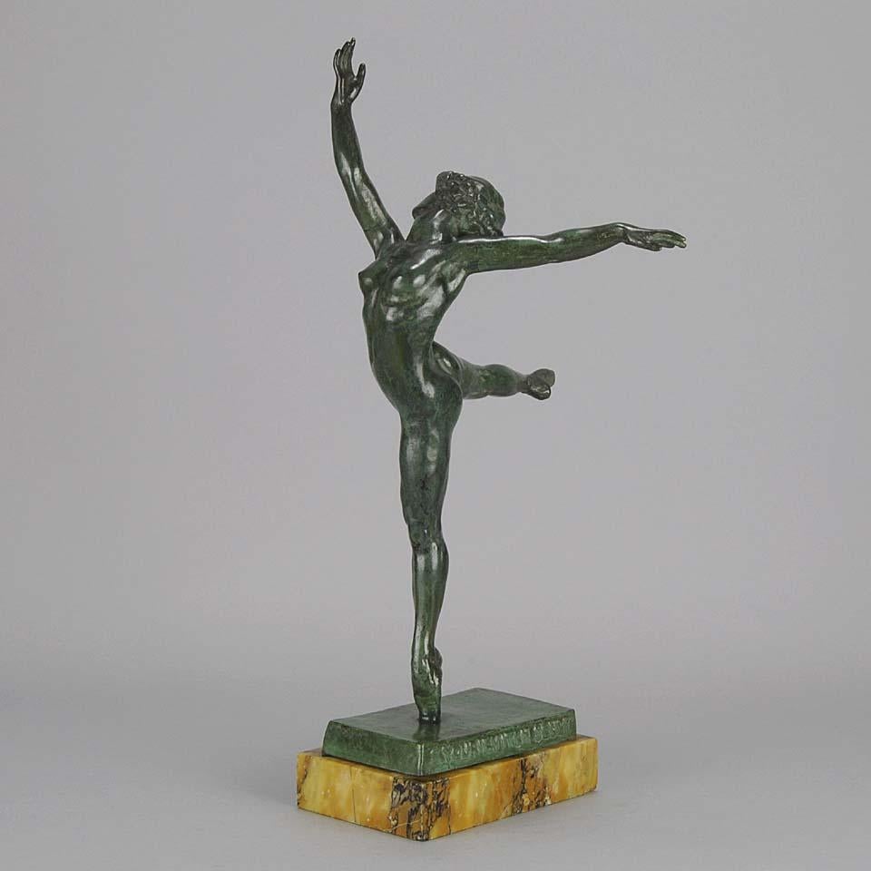 Cast Art Deco Bronze Figure 