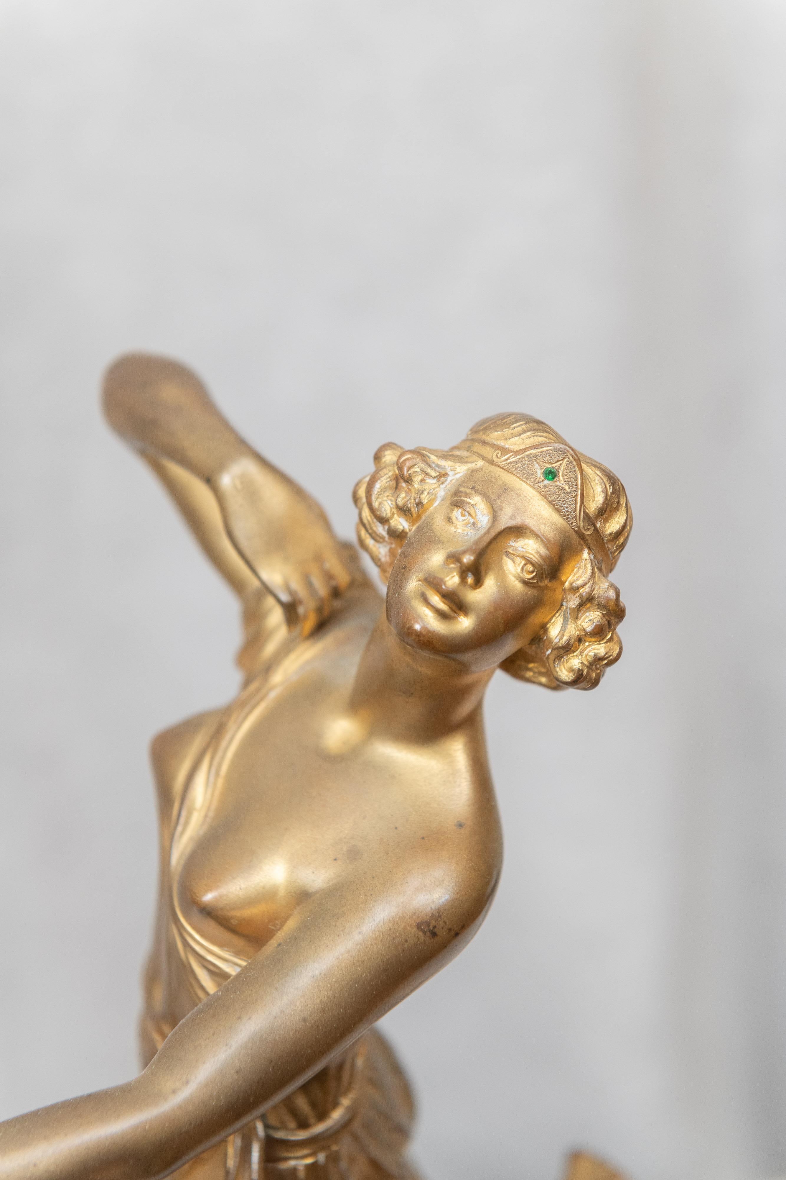 German Art Deco Bronze Figure of Dancer Signed A. Ermler, circa 1920s