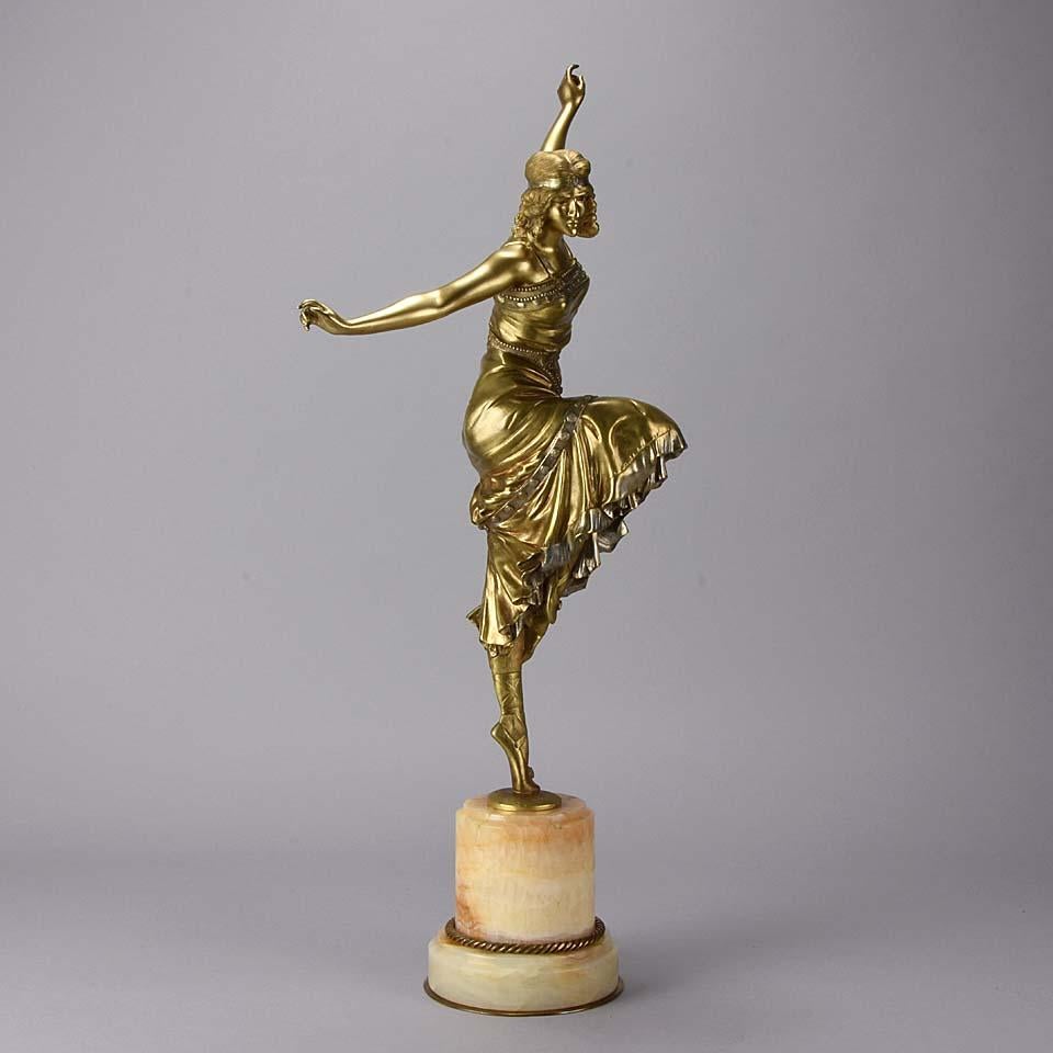 Polish Art Deco Bronze Figure 'Russian Dancer' by Paul Philippe