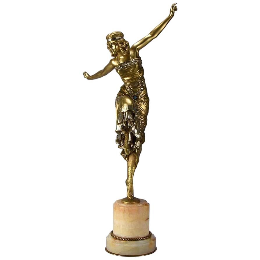 Art Deco Bronze Figure 'Russian Dancer' by Paul Philippe