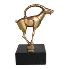 Art Deco Bronze Figurine of a Ibex, Johannes Bosma, Netherlands, circa 1925