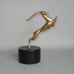 Art Deco Bronze Figurine of a Impala, Johannes Bosma, Netherlands, circa 1925