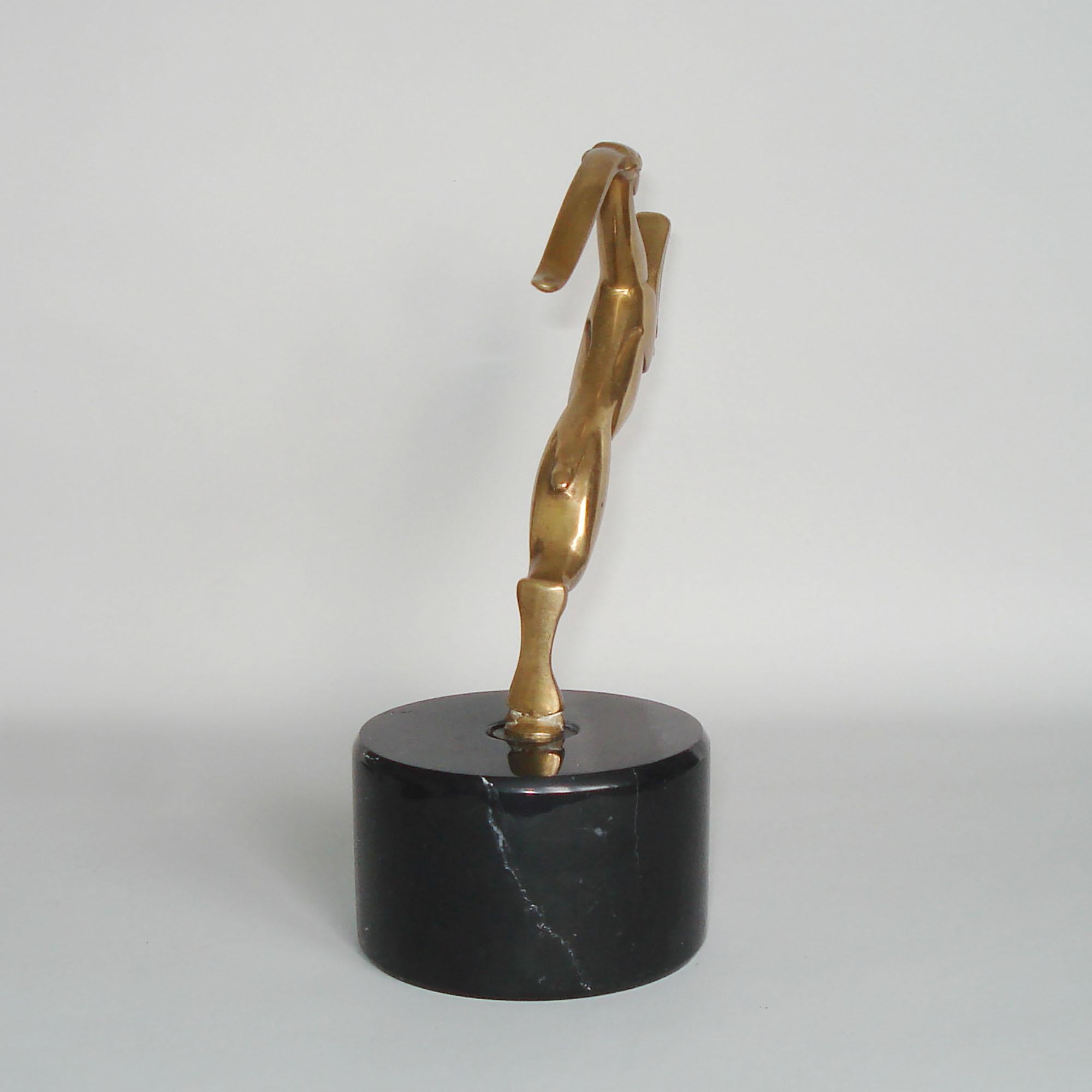 Art Deco Bronze Figurine of a Impala, Johannes Bosma, Netherlands, circa 1925 In Good Condition In Bochum, NRW