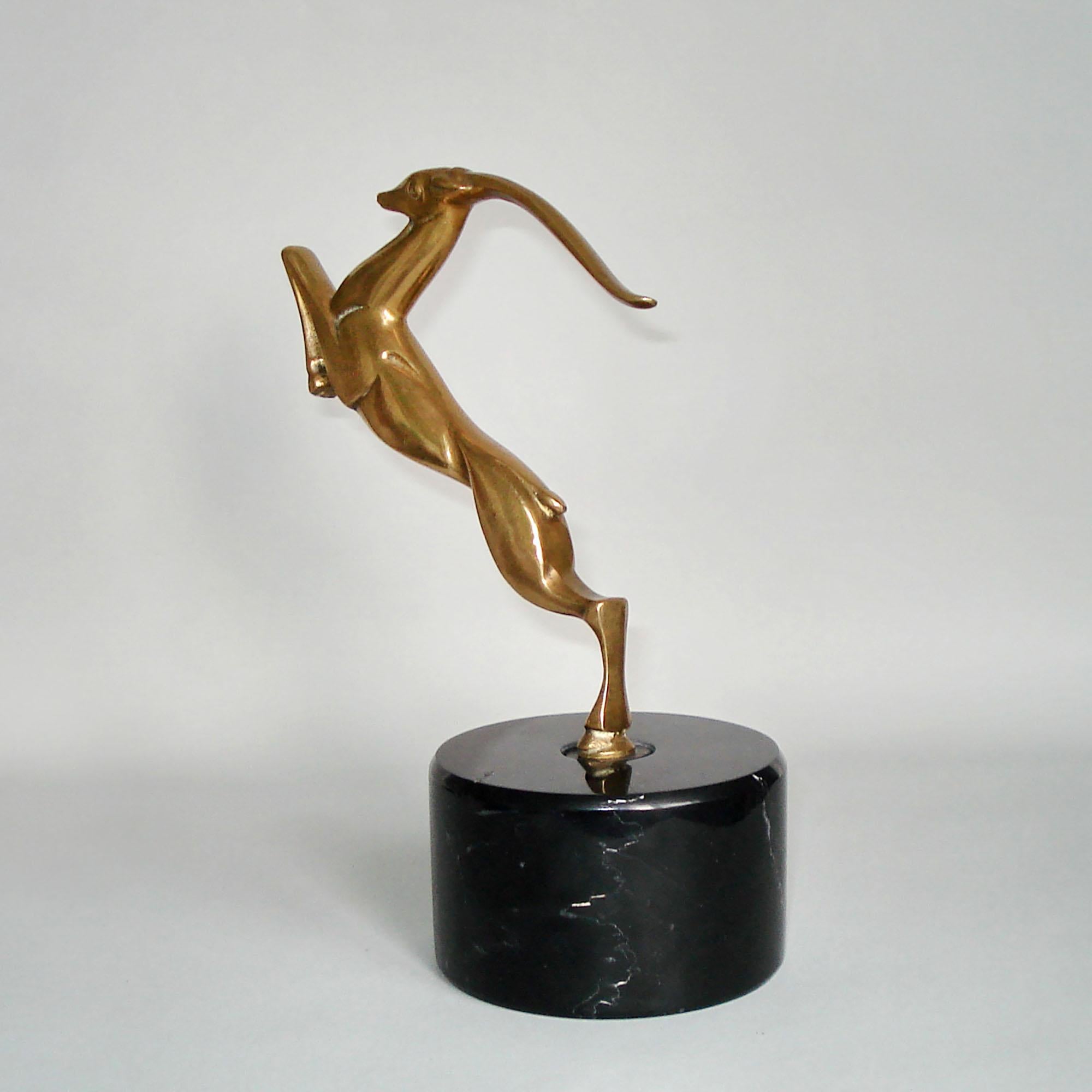 Early 20th Century Art Deco Bronze Figurine of a Impala, Johannes Bosma, Netherlands, circa 1925
