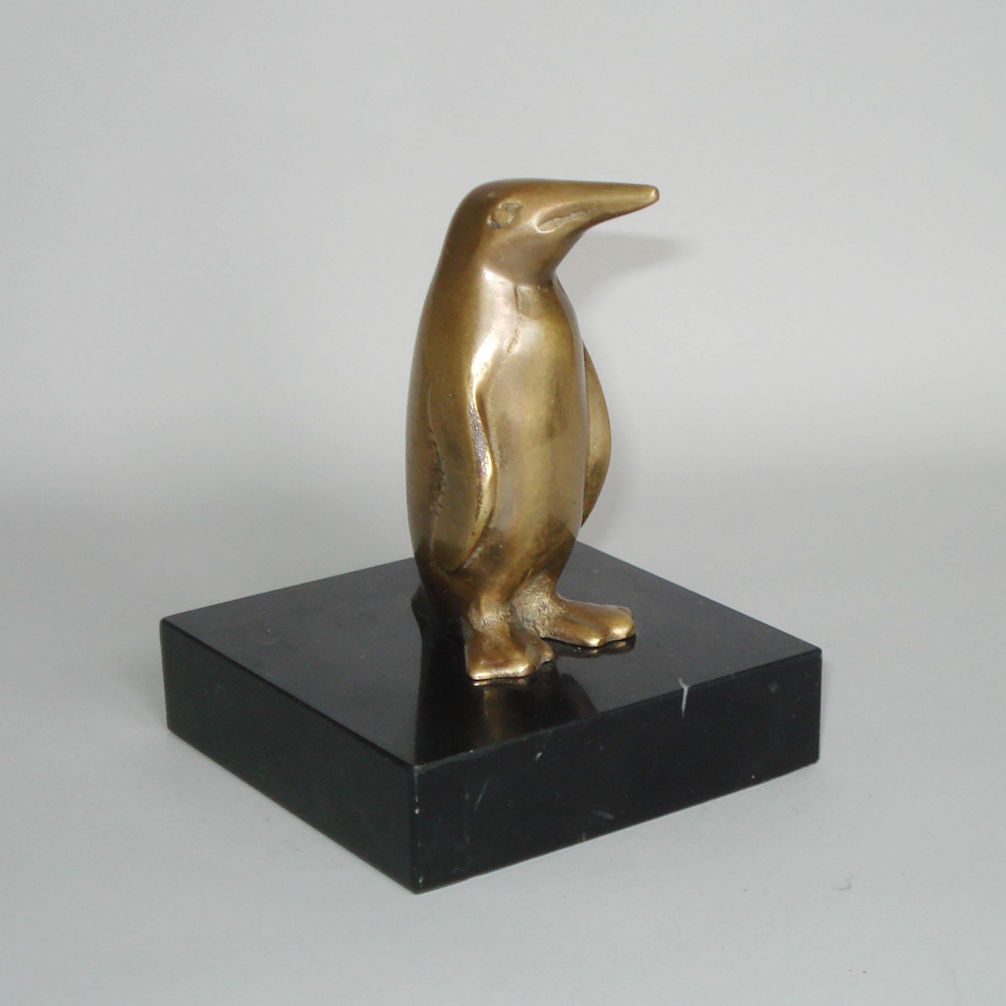 Dutch Art Deco Bronze Figurine of a Penguin, Johannes Bosma, Netherlands, circa 1925