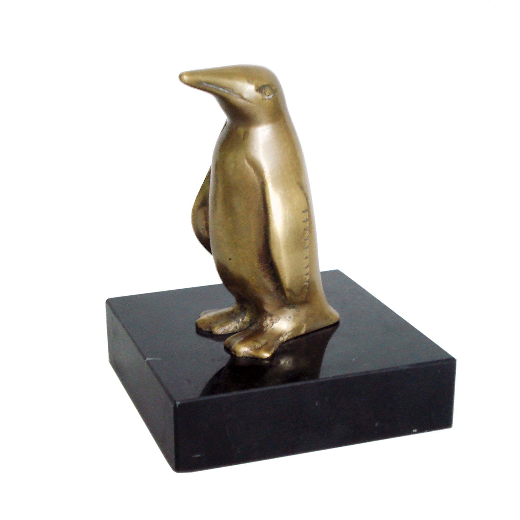 Art Deco Bronze Figurine of a Penguin, Johannes Bosma, Netherlands, circa 1925