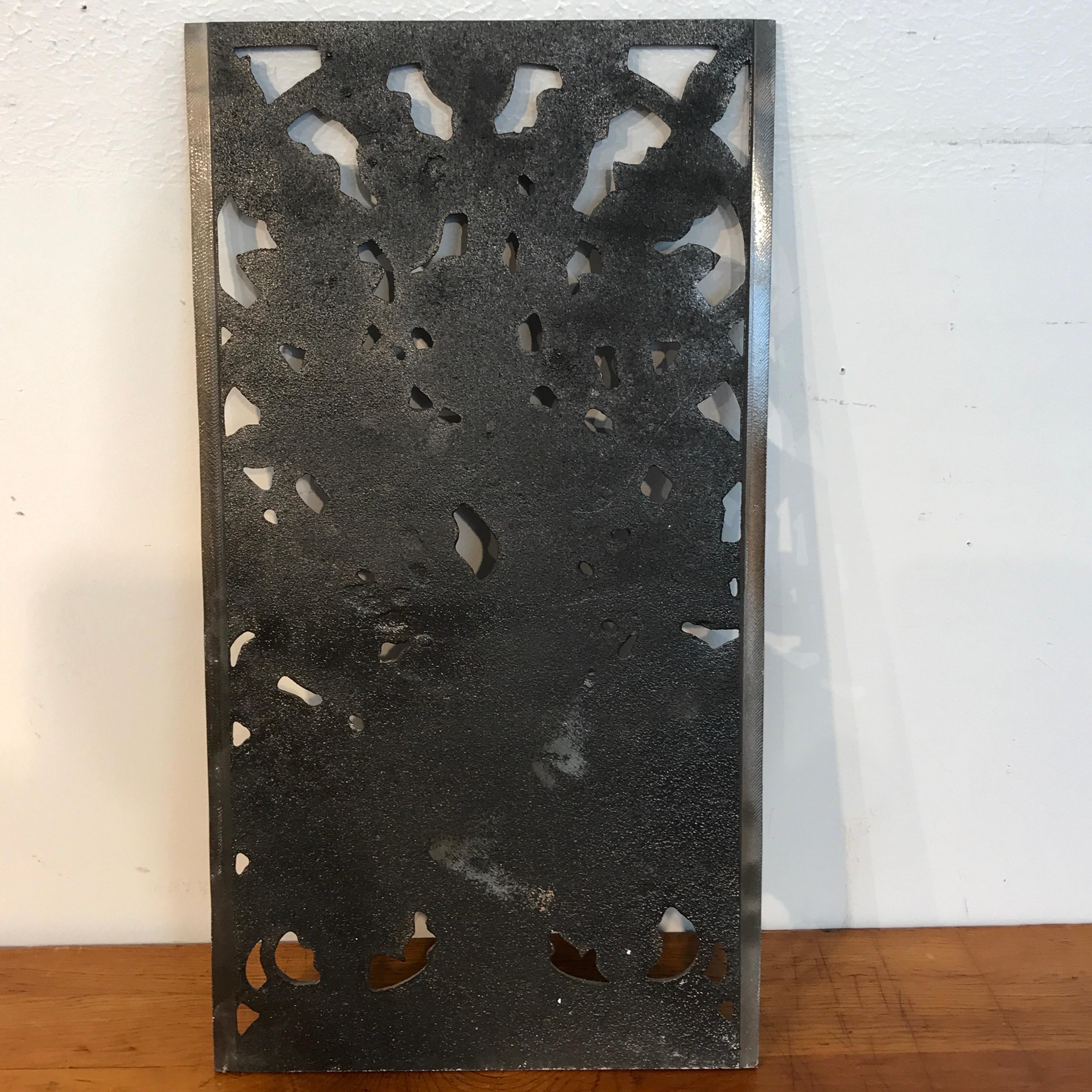 Art Deco Bronze Floral Motif Architectural Panel, Four Available In Good Condition For Sale In West Palm Beach, FL