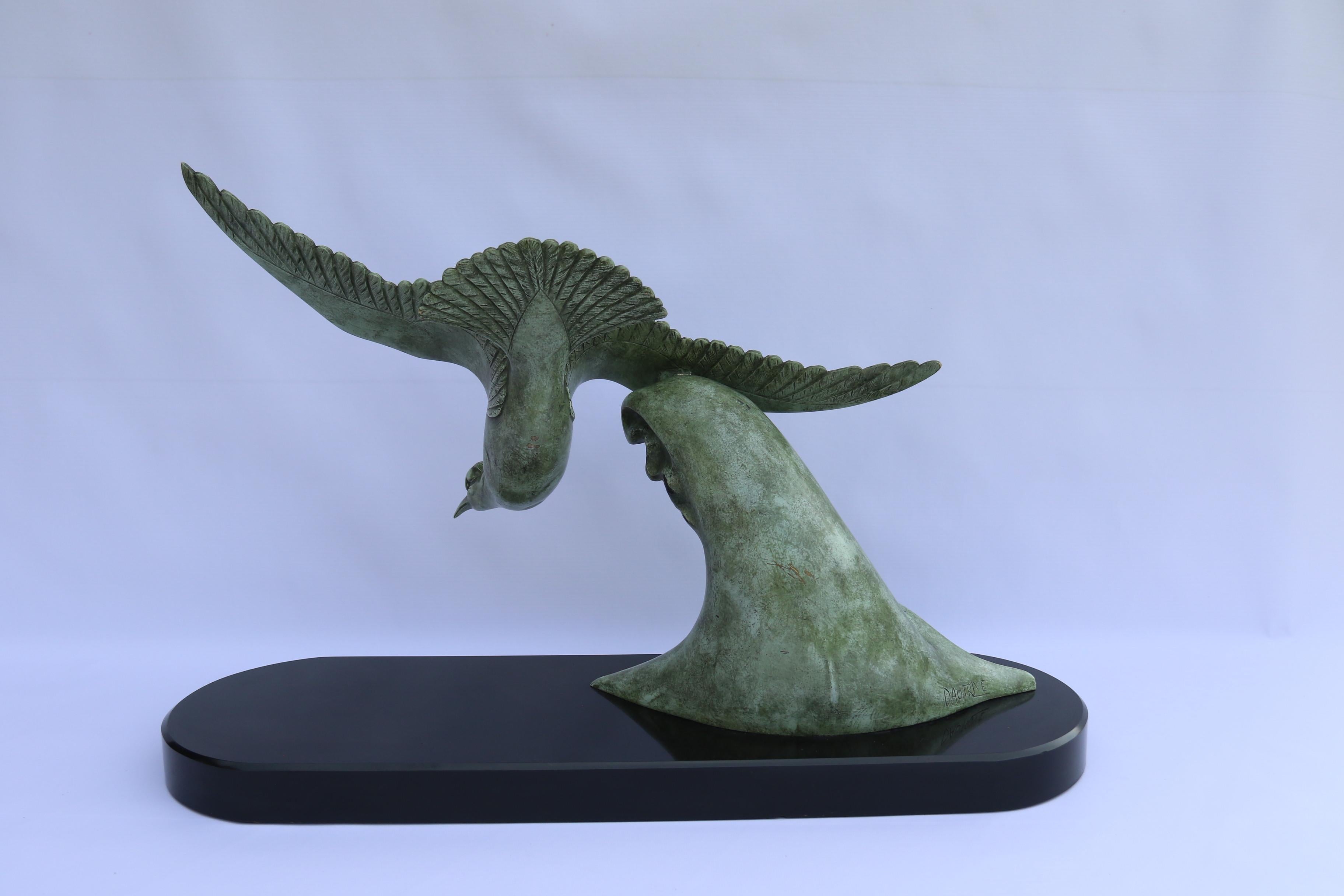 Art Deco Bronze French Study of an Albatross by Emile Dautrive, circa 1930 For Sale 5