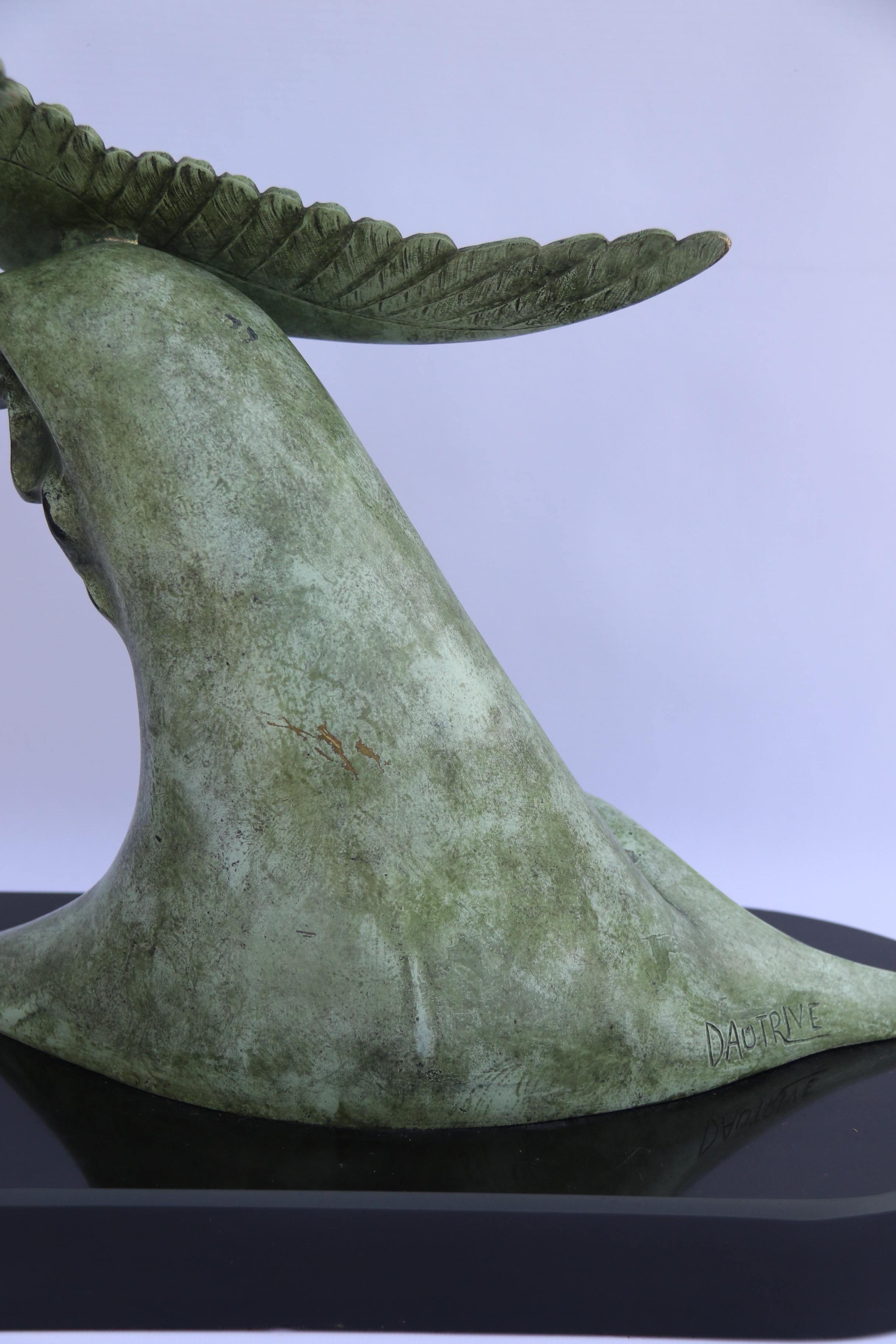 Art Deco Bronze French Study of an Albatross by Emile Dautrive, circa 1930 For Sale 8