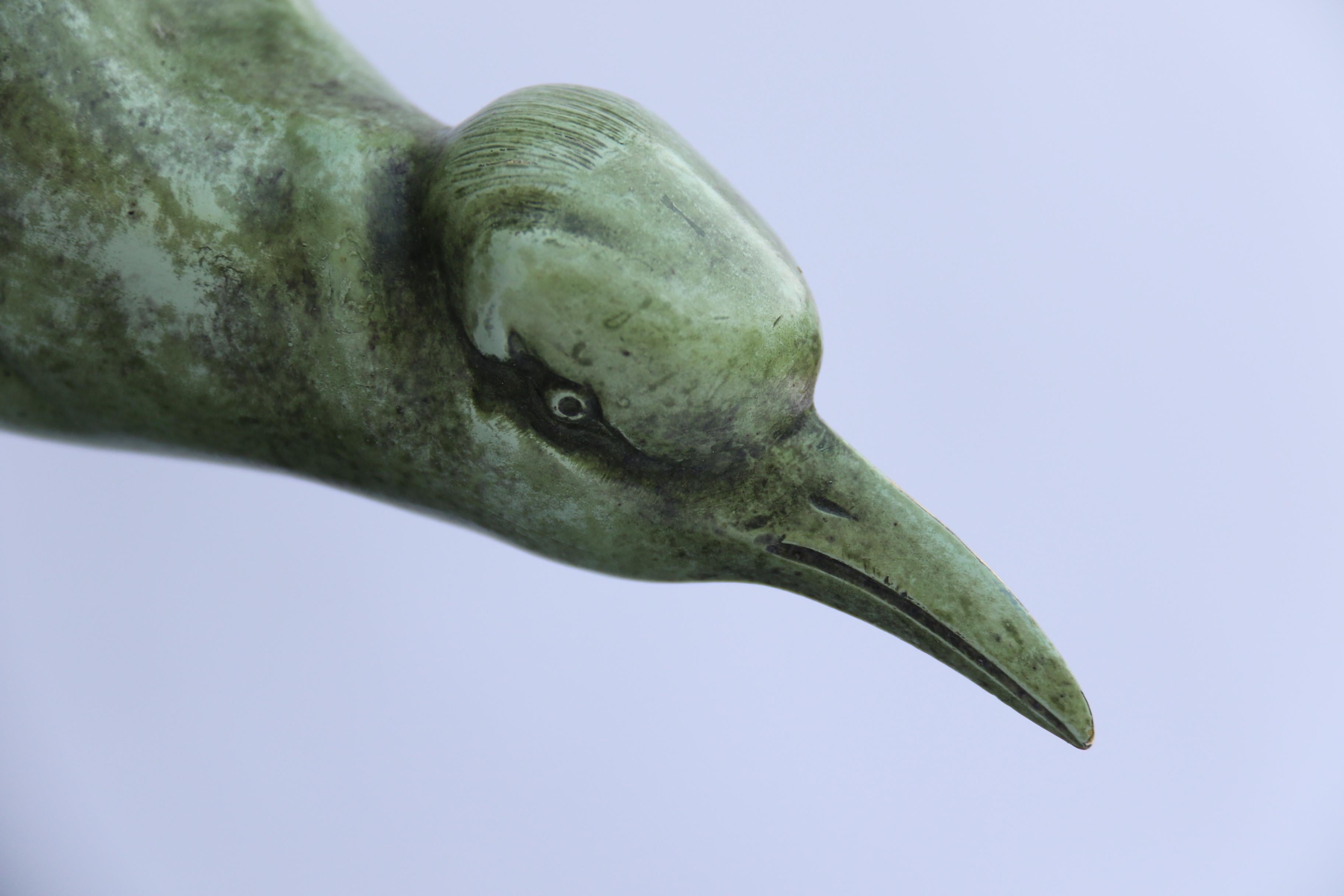 Art Deco Bronze French Study of an Albatross by Emile Dautrive, circa 1930 For Sale 15