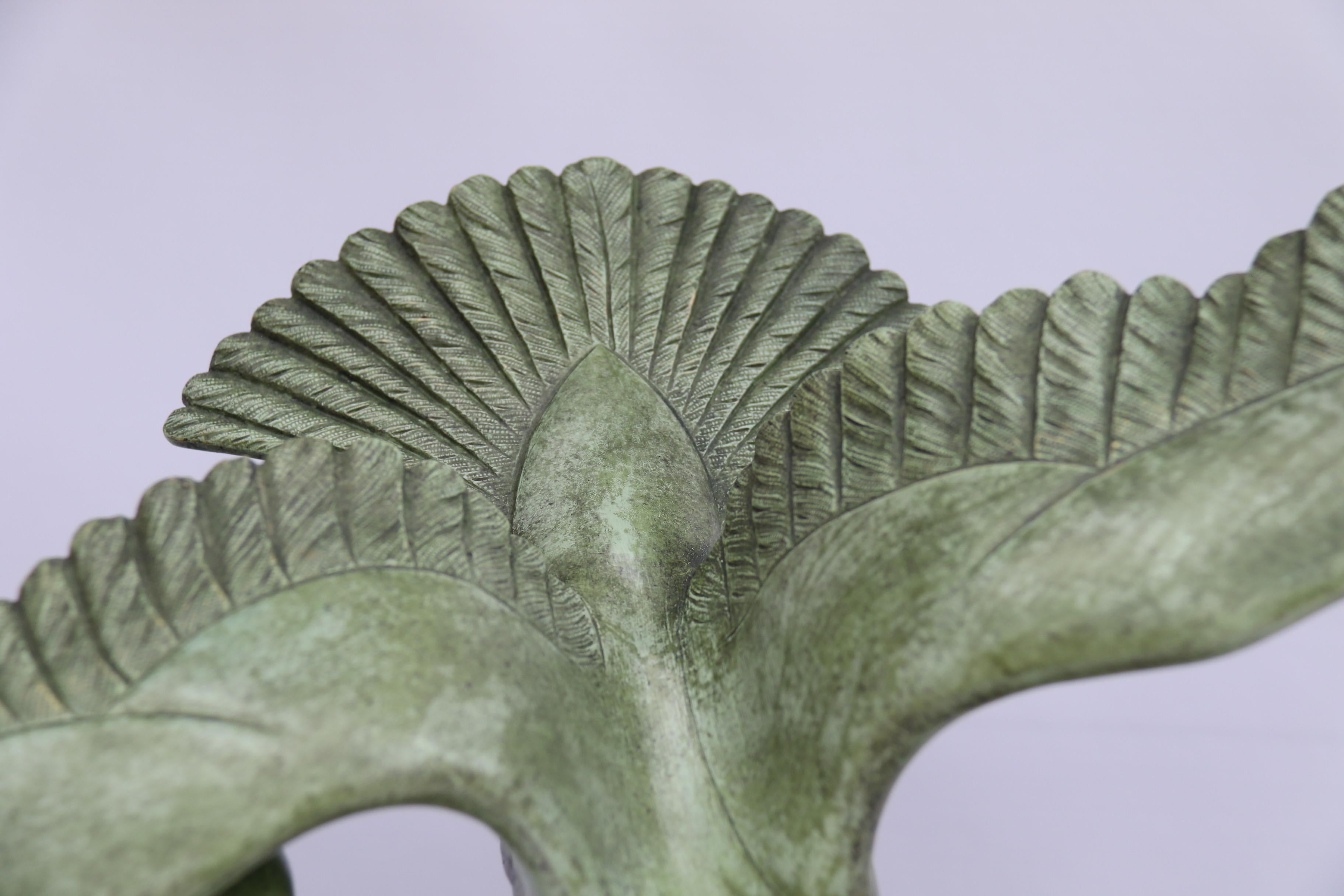 Mid-20th Century Art Deco Bronze French Study of an Albatross by Emile Dautrive, circa 1930 For Sale