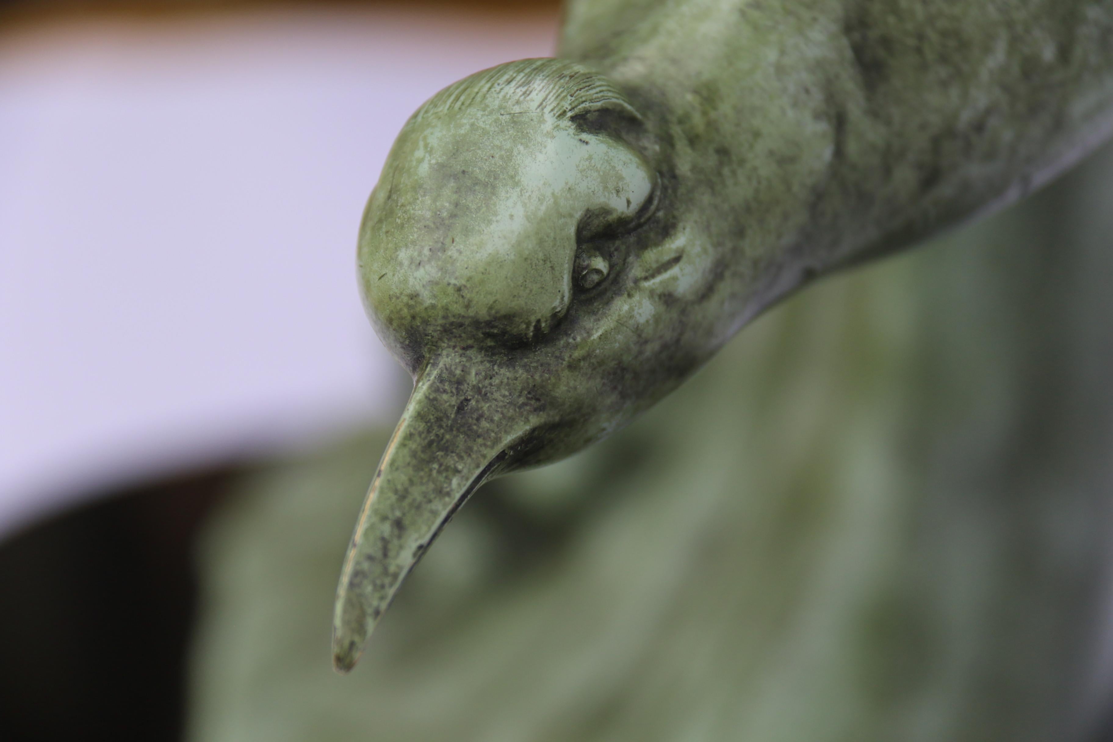 Art Deco Bronze French Study of an Albatross by Emile Dautrive, circa 1930 For Sale 1