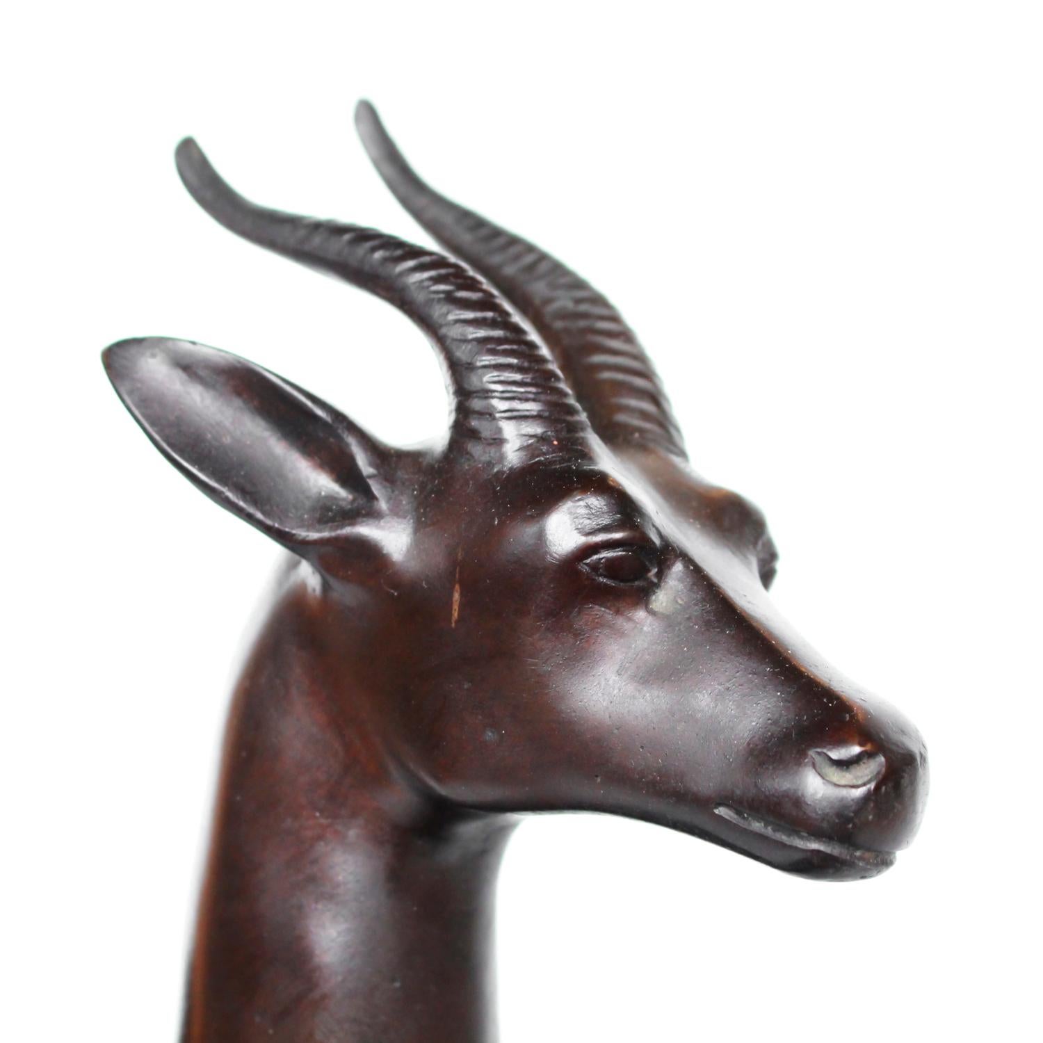 Art Deco Bronze Gazelle Sculpture 3