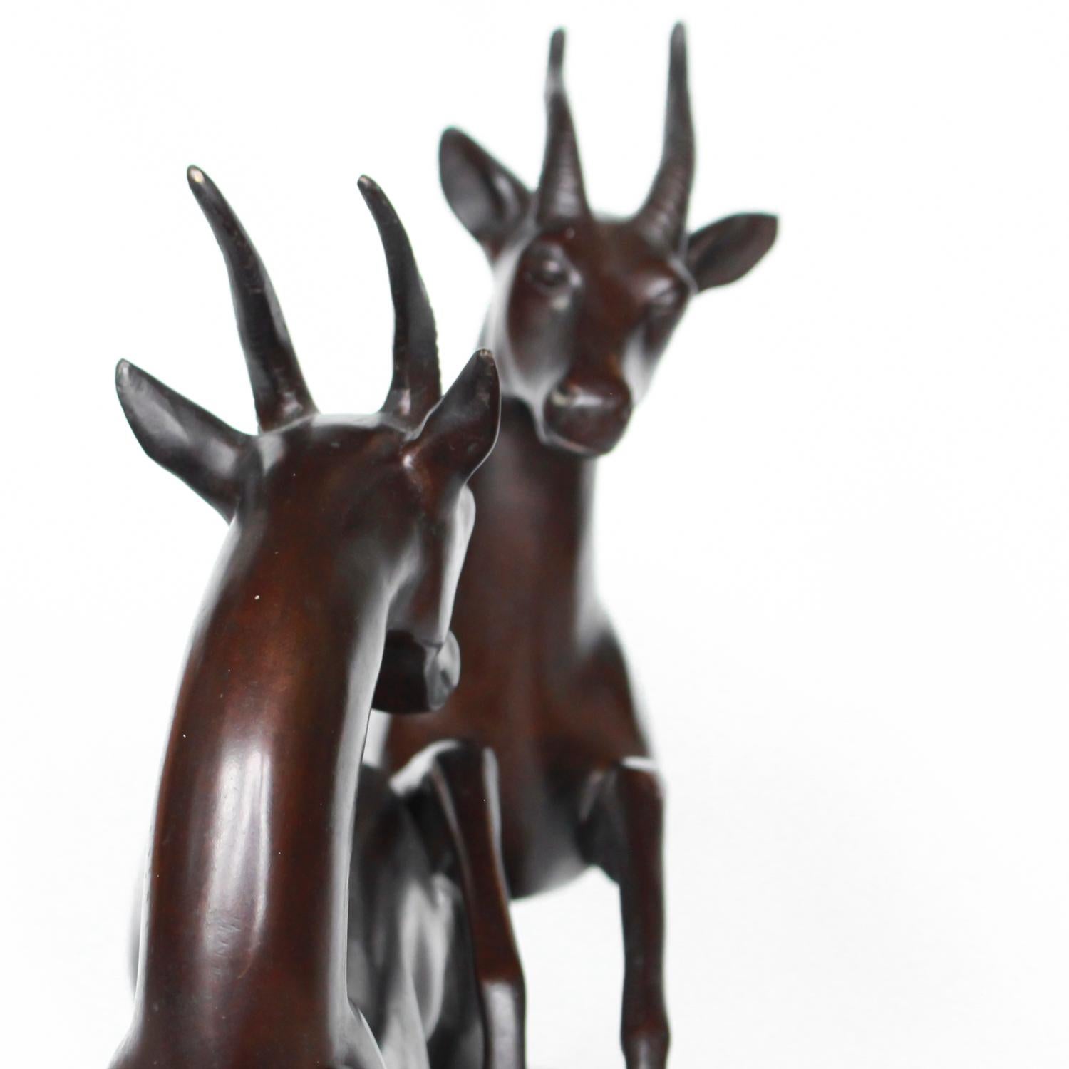 Art Deco Bronze Gazelle Sculpture 5