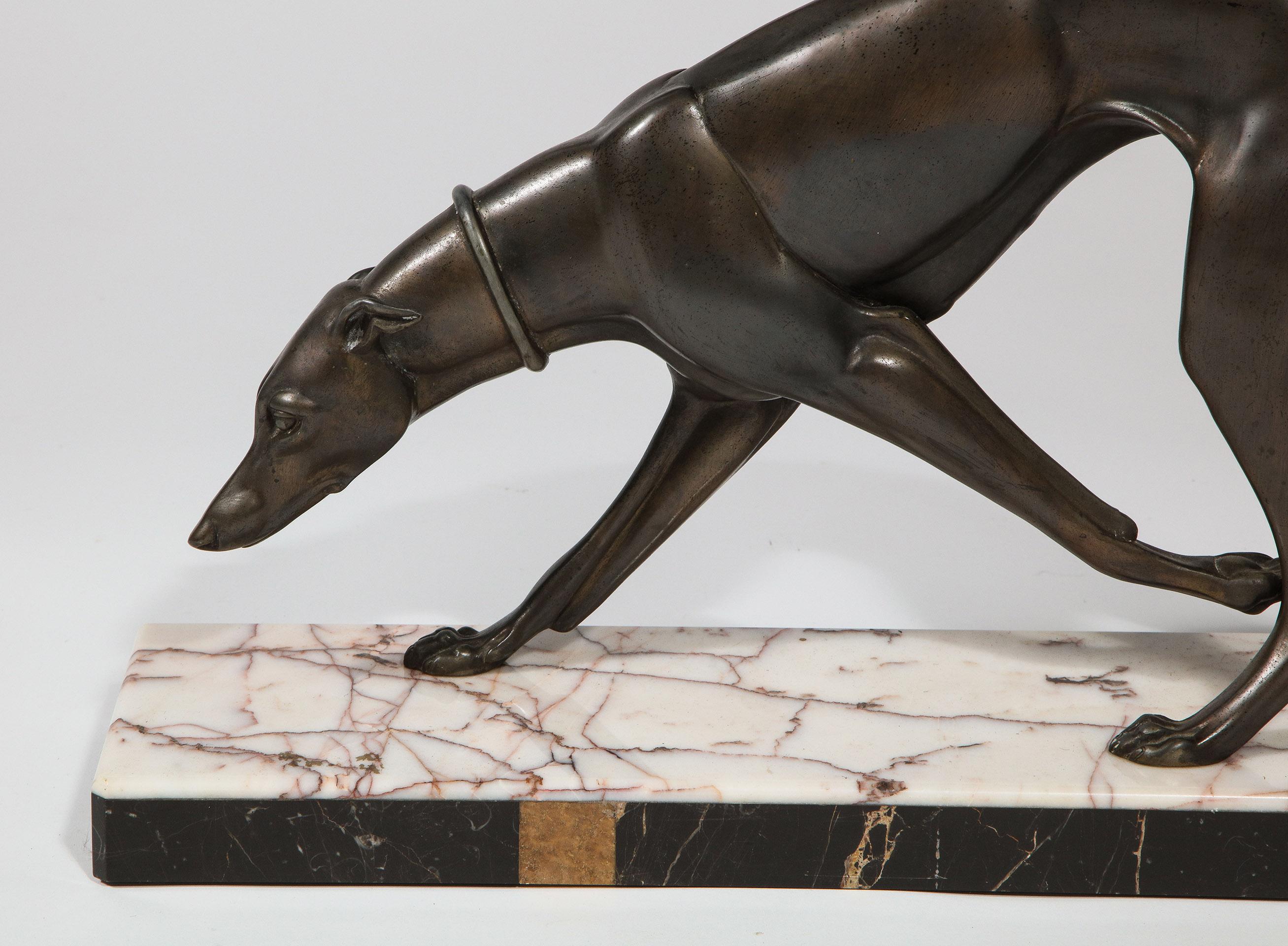 Art Deco Bronze Greyhound 5