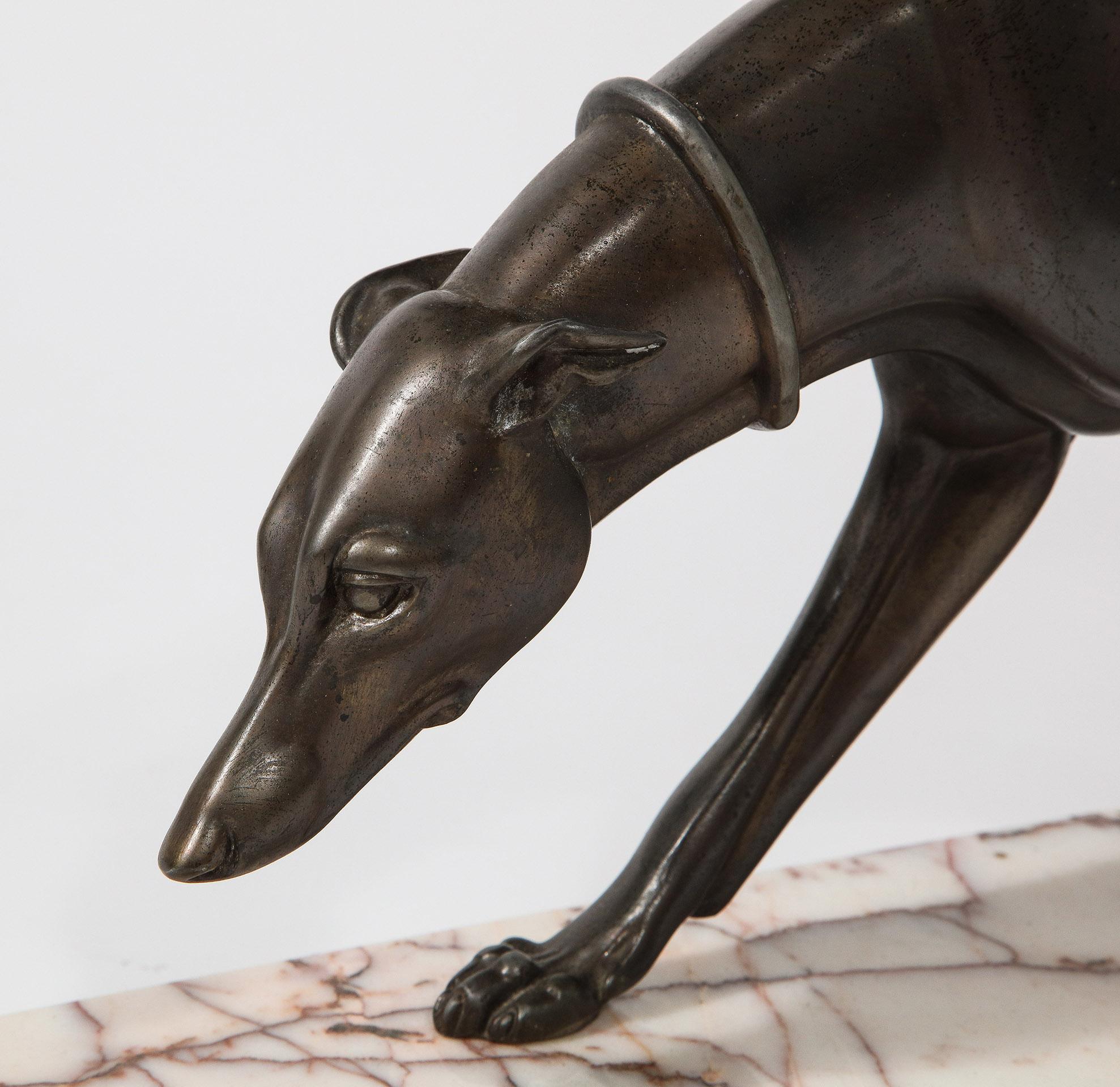 Art Deco Bronze Greyhound 6