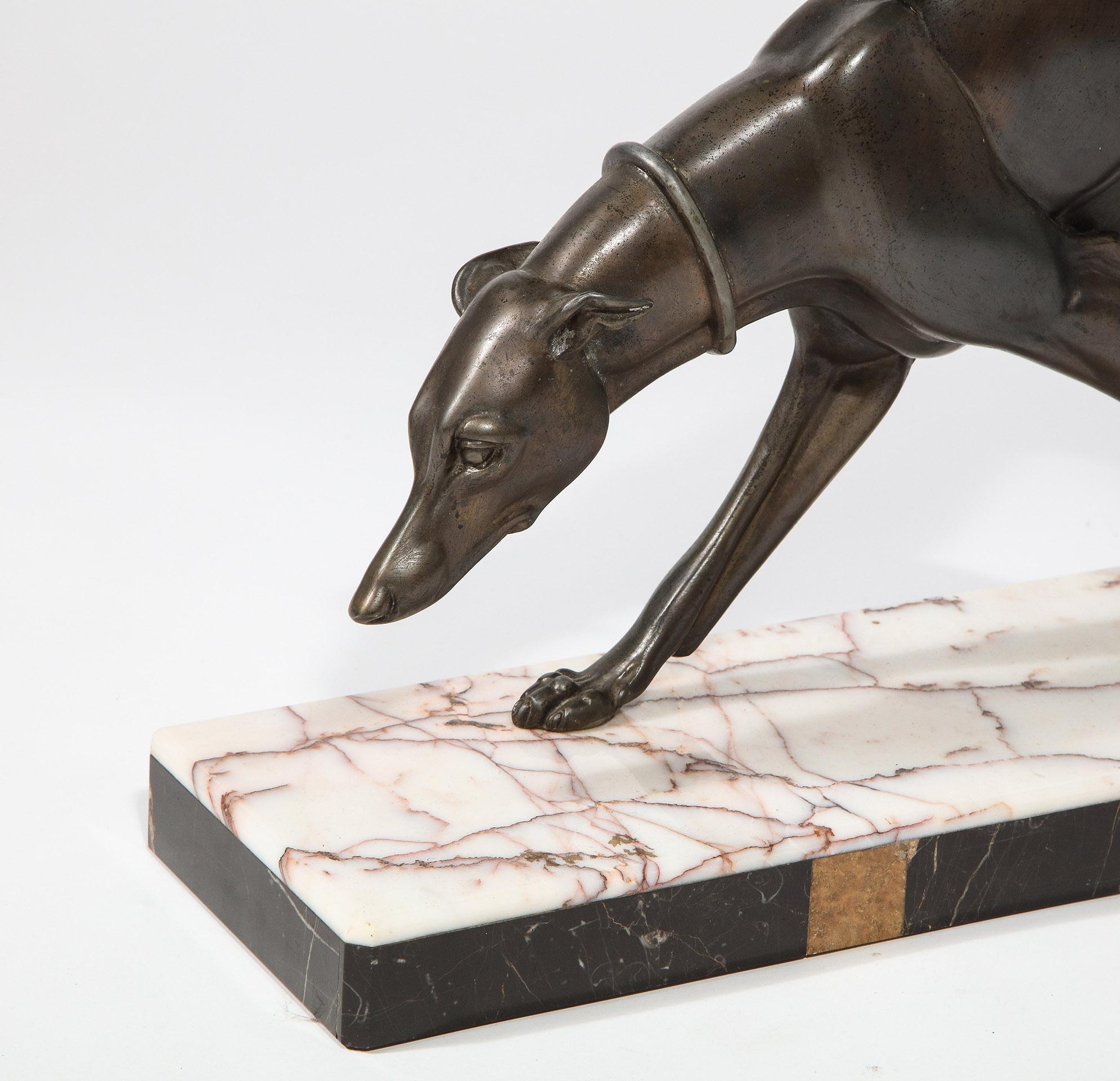 Art Deco Bronze Greyhound 7