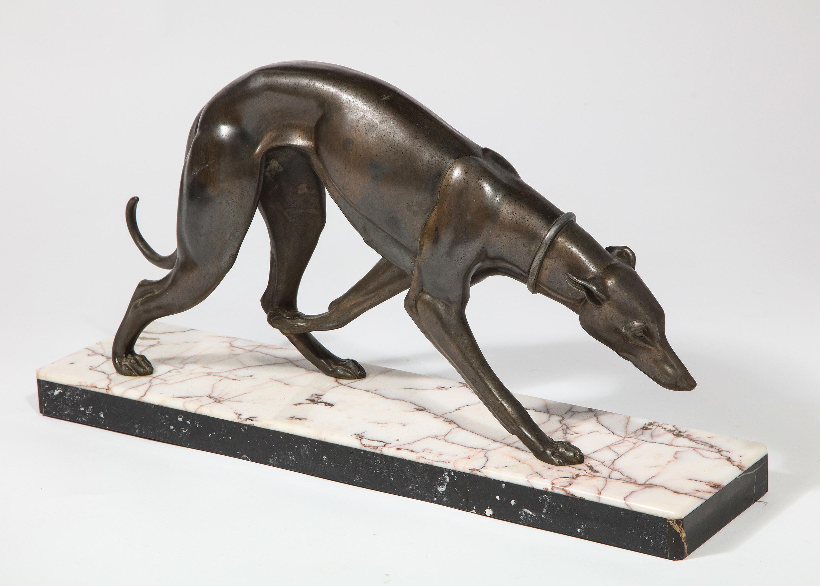 Art Deco Bronze Greyhound 1