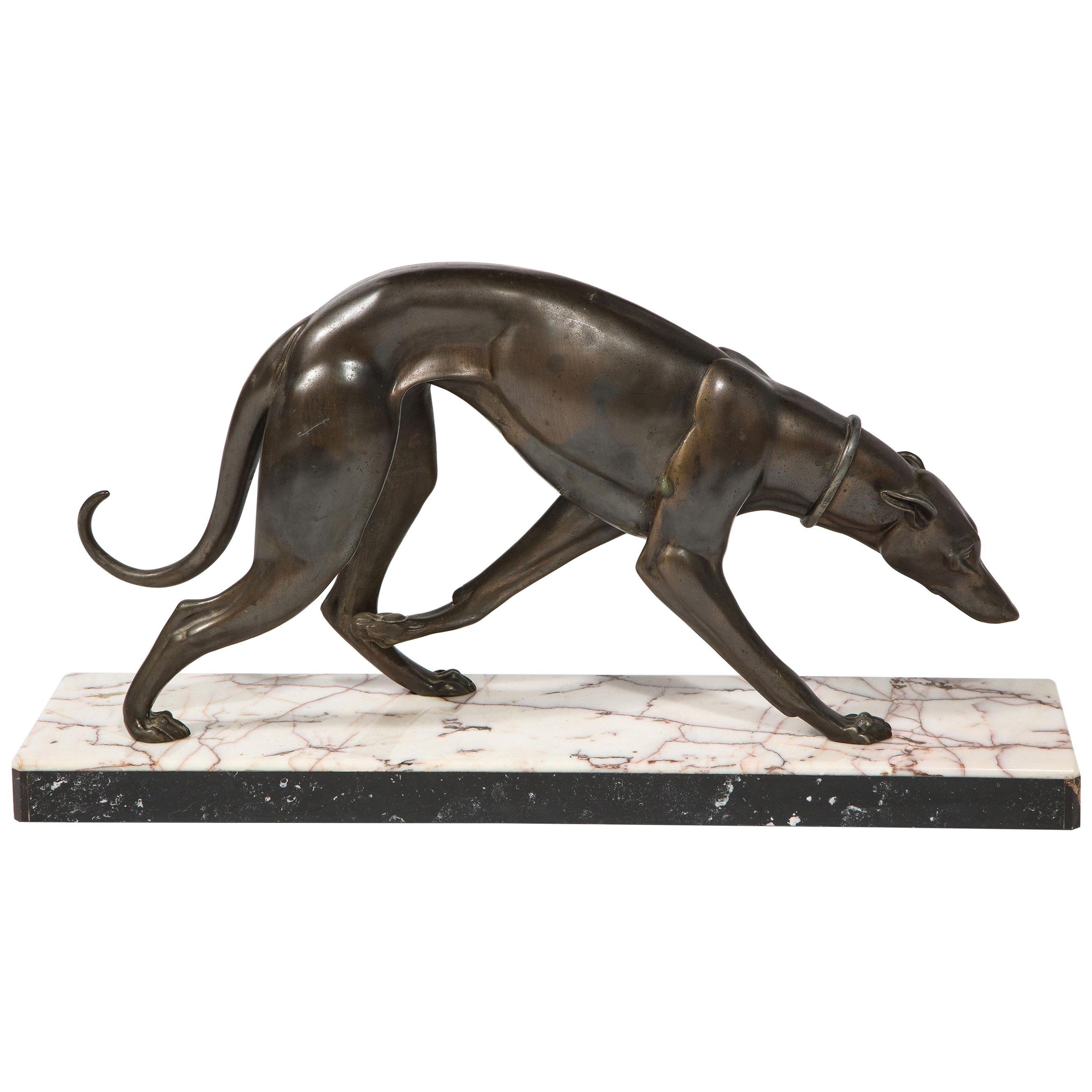 Art Deco Bronze Greyhound