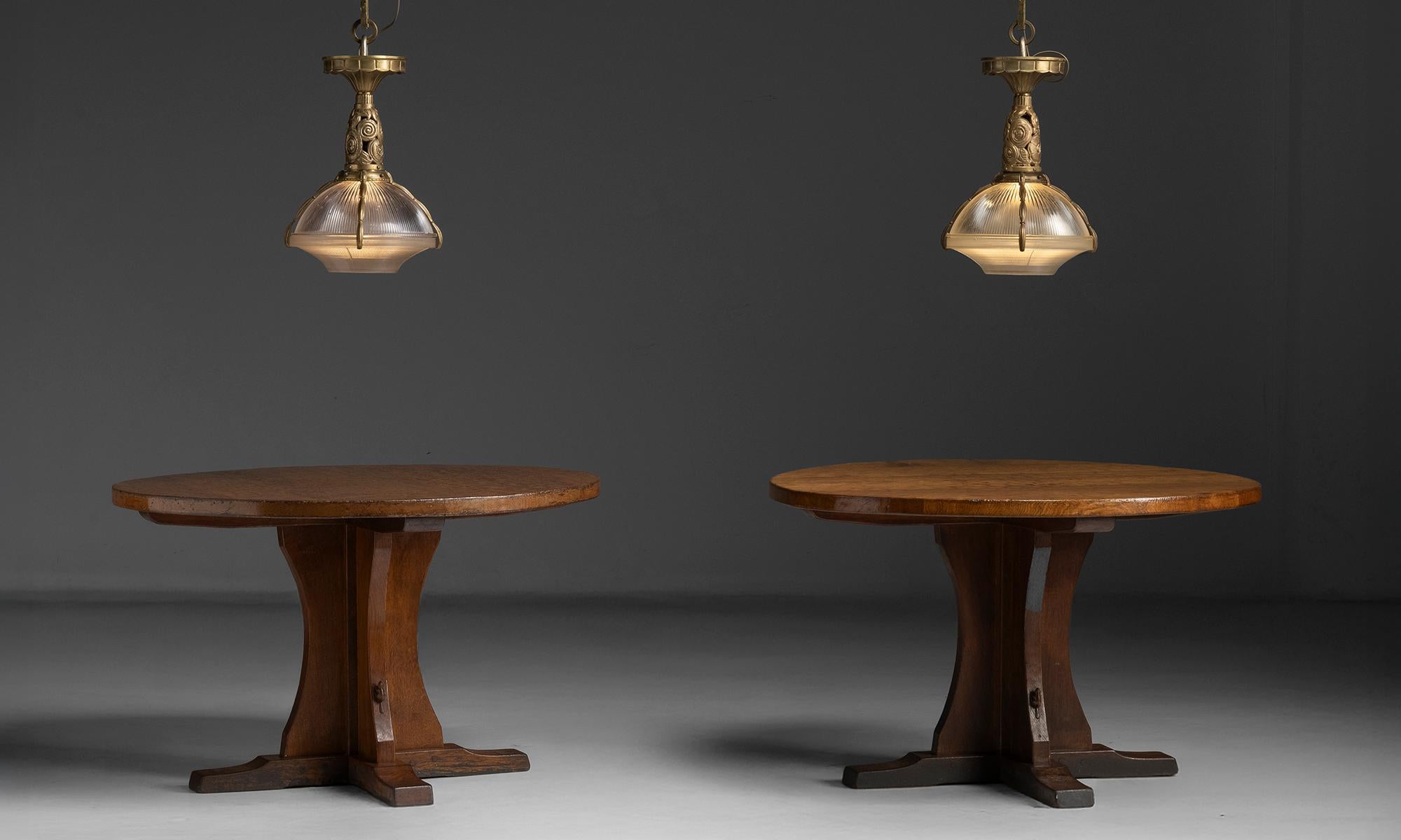 France, 1924
Art deco bronze holophane ceiling light by Émile-Jacques Ruhlmann.
12”dia x 22”h ( fixture ) x 41”h ( overall w/ chain )
Ref. L5124
$ 4,800 ea ( 2 avail )