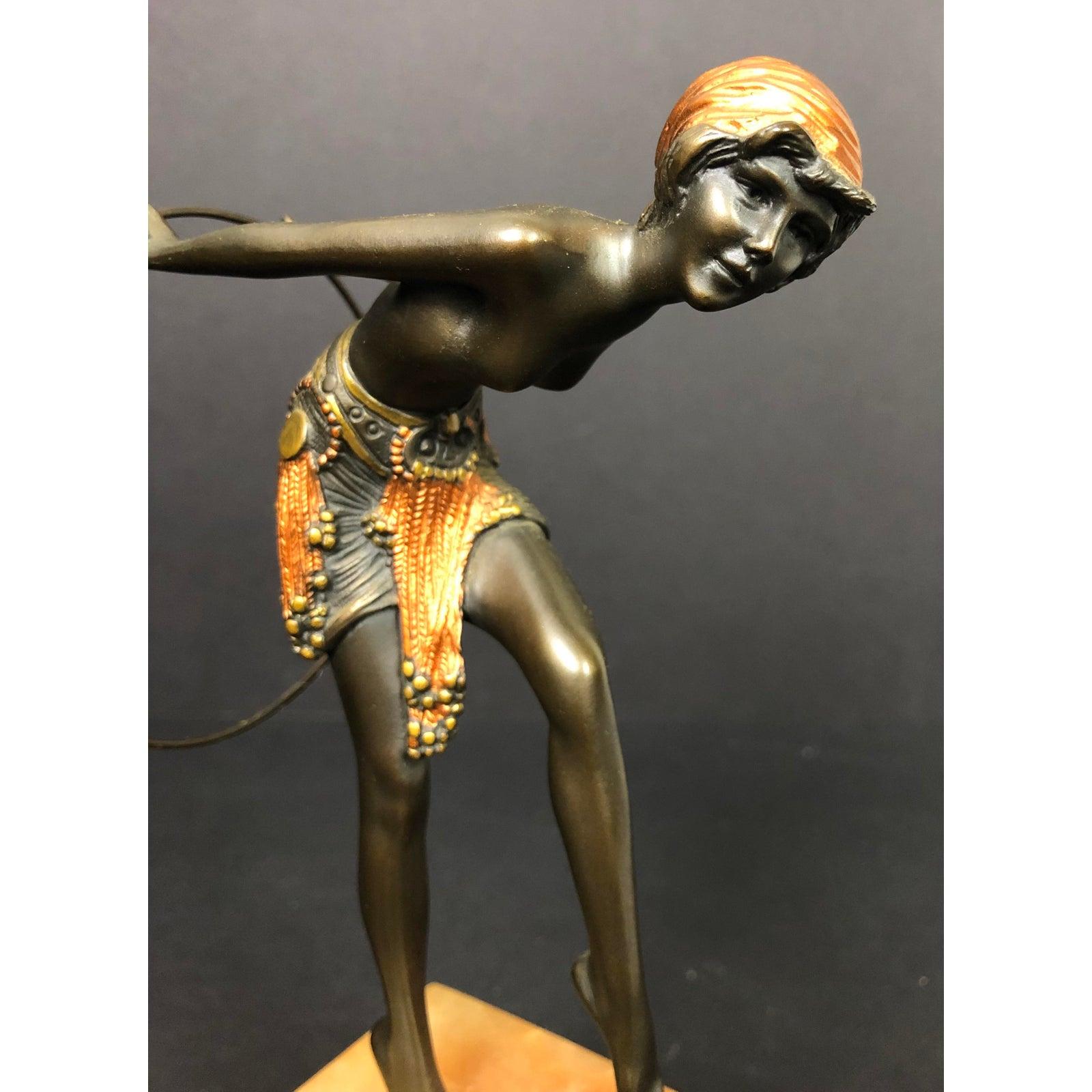 French Art Deco Bronze Hoop Dancer