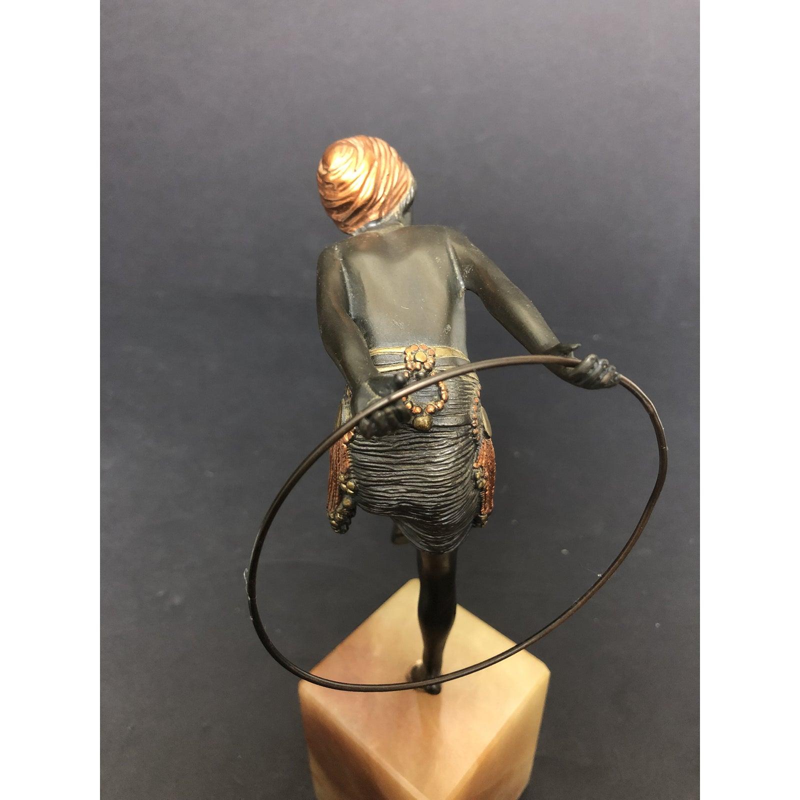 20th Century Art Deco Bronze Hoop Dancer