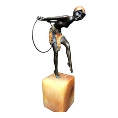 Art Deco Bronze Hoop Dancer