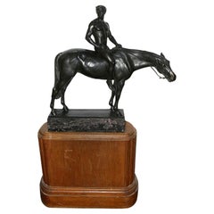 Jinete de bronce Art Decó, A. Hulsman. 162 cm de altura, años 1920