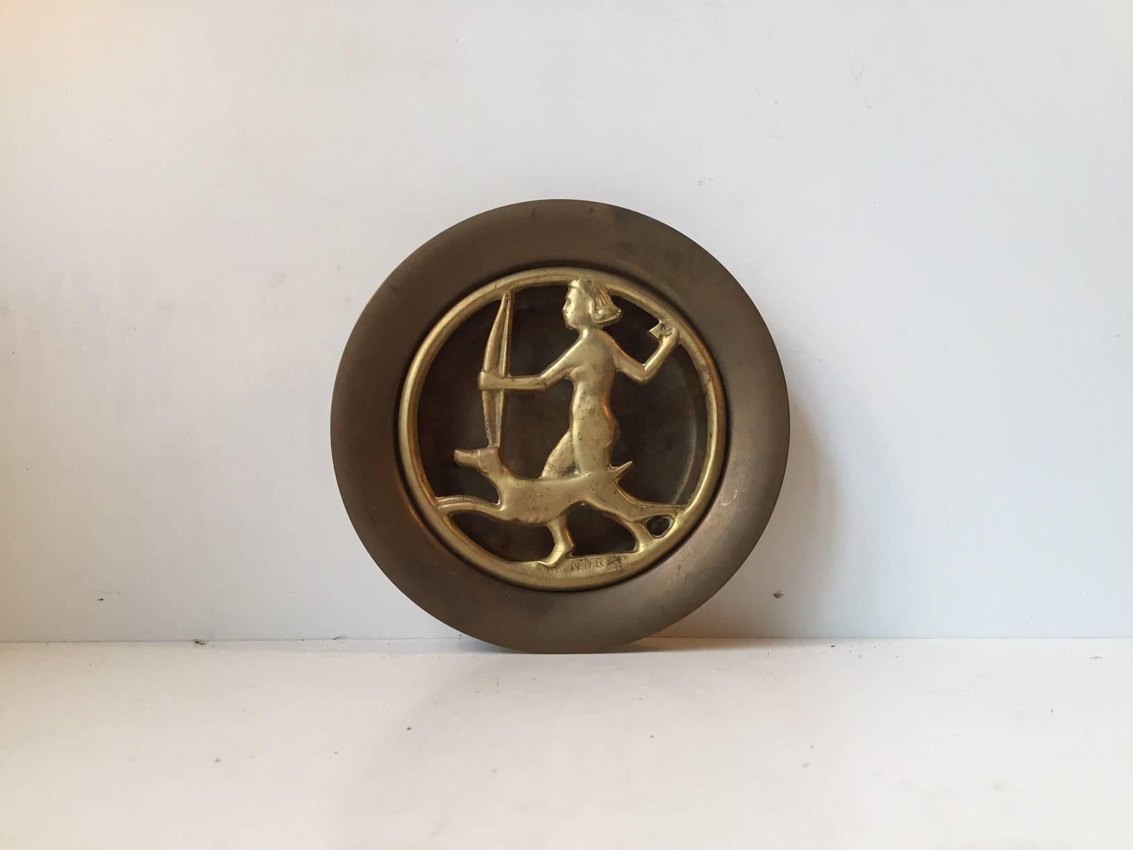 Danish Art Deco Bronze Insence Burner / Potpourri Tray by N. Dam Ravn, Denmark, 1930s