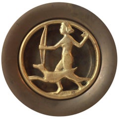 Art Deco Bronze Insence Burner / Potpourri Tray by N. Dam Ravn, Denmark, 1930s