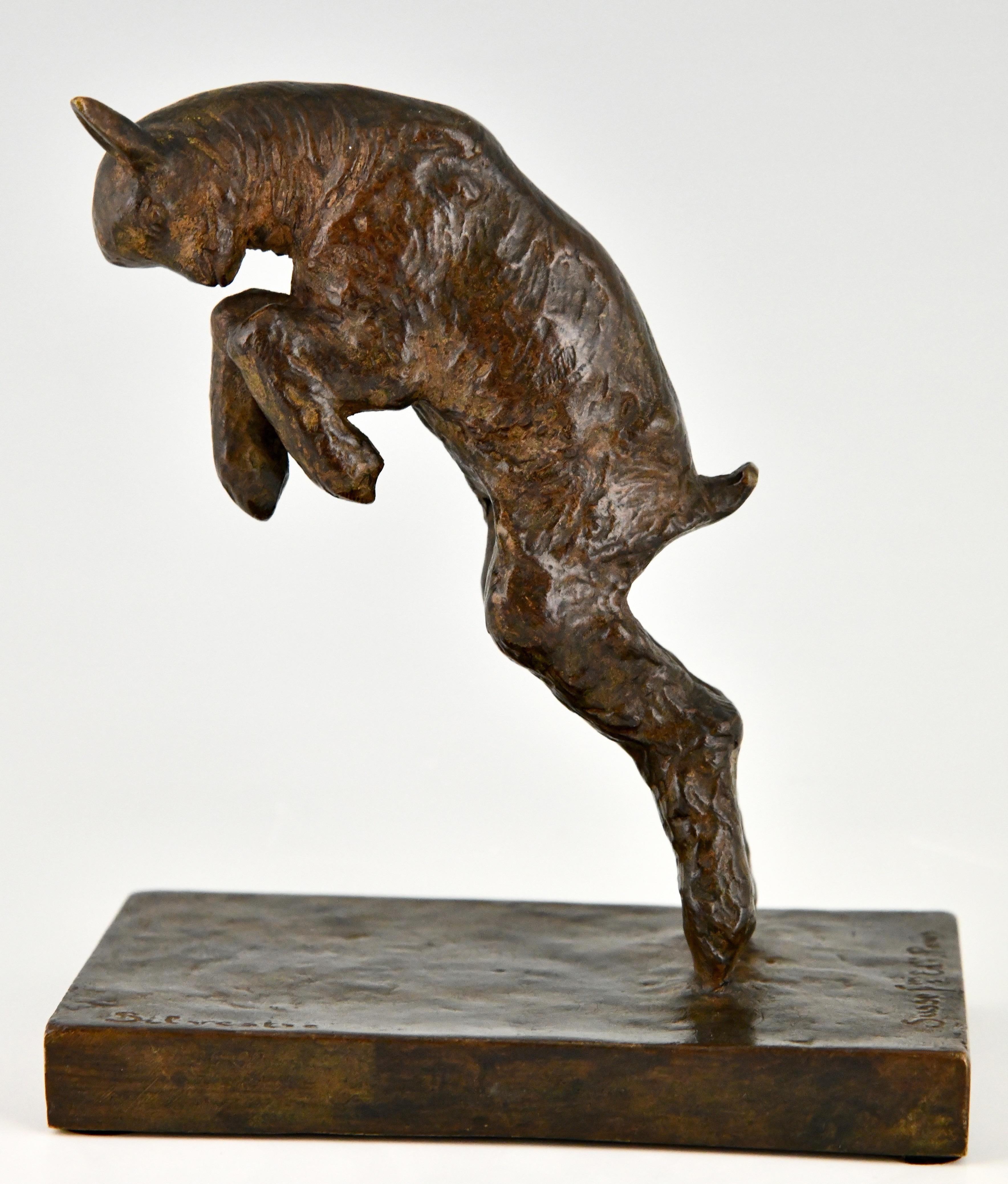 Mid-20th Century Art Deco Bronze Lamb Bookends by Paul Silvestre, Susse Frères Foundry 1930