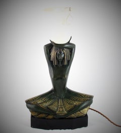 Art Deco Bronze Lamp by Sybille May