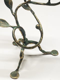 Art Deco Bronze Leaves Candlesticks after Alberto Giacometti