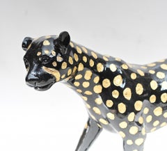 Art Deco Bronze Leopard Statue Lifesize Cats