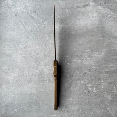 Art Deco bronze letter opener, 1930s, chocolate patina, woman and child