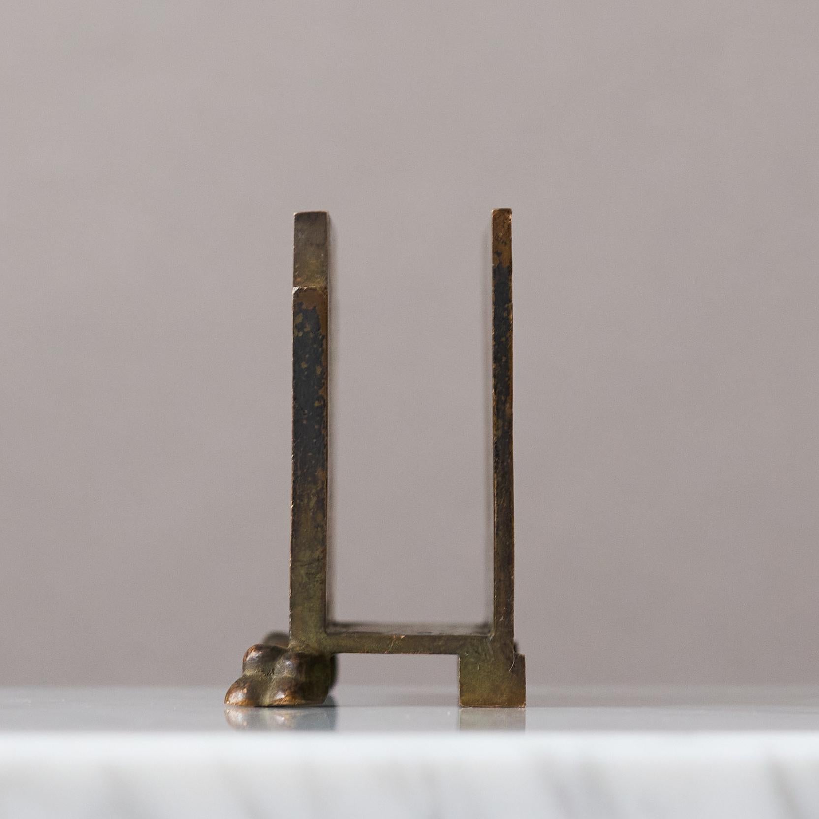 Portacarte in bronzo Art Deco di GAB Guldsmedsaktiebolaget, Svezia, 1930. In condizioni buone in vendita a Malmö, SE