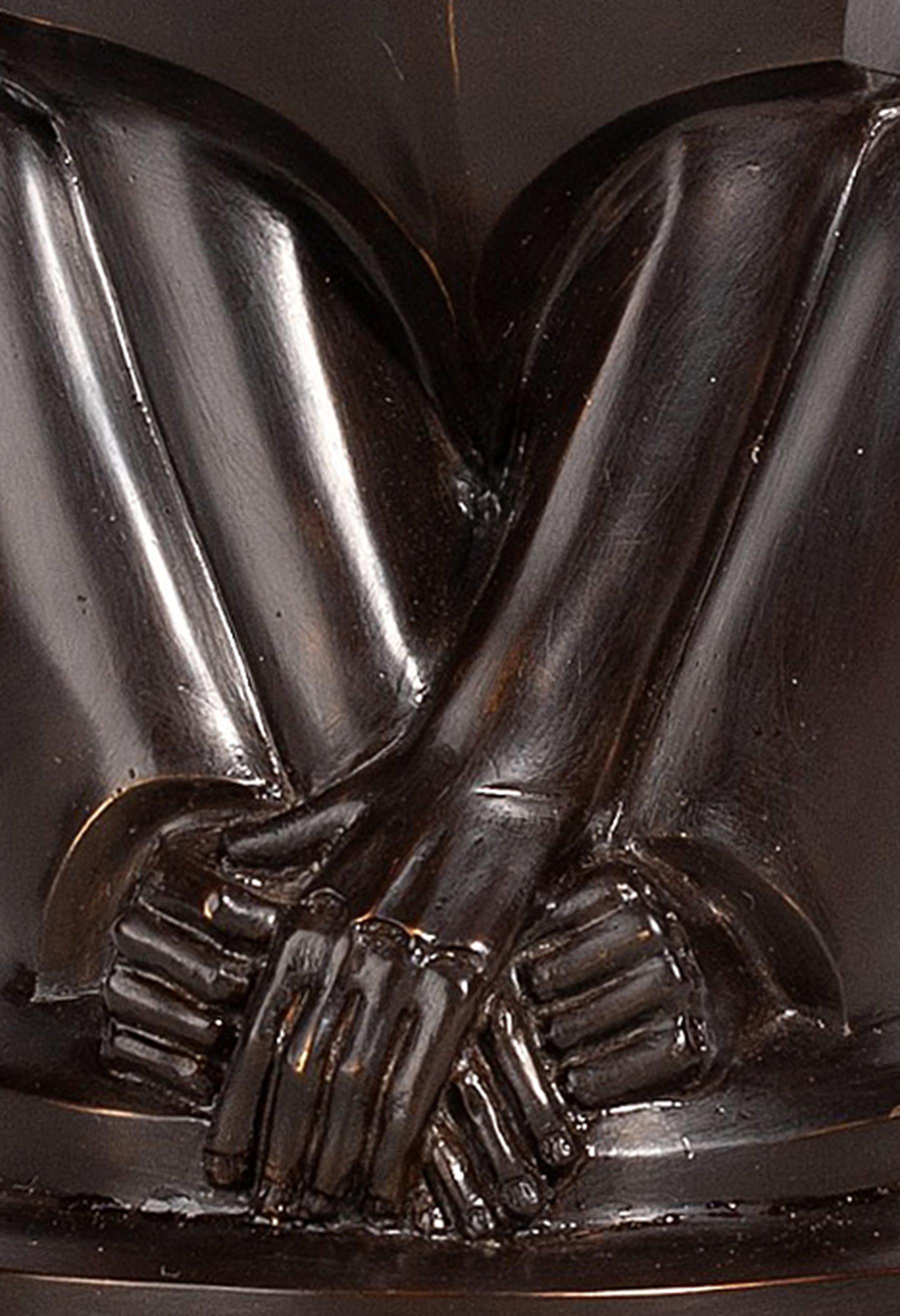 Art Déco Bronze Monkey Sculpture by E.M. Sandoz for the Robecchi Foundry, France For Sale 2