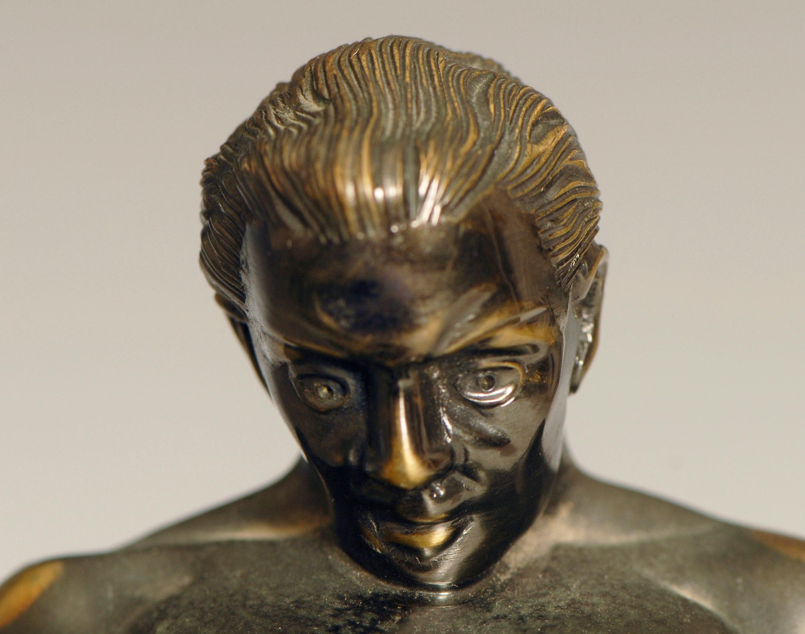Art Deco Bronze Olypian Arthlete Bookends For Sale 2