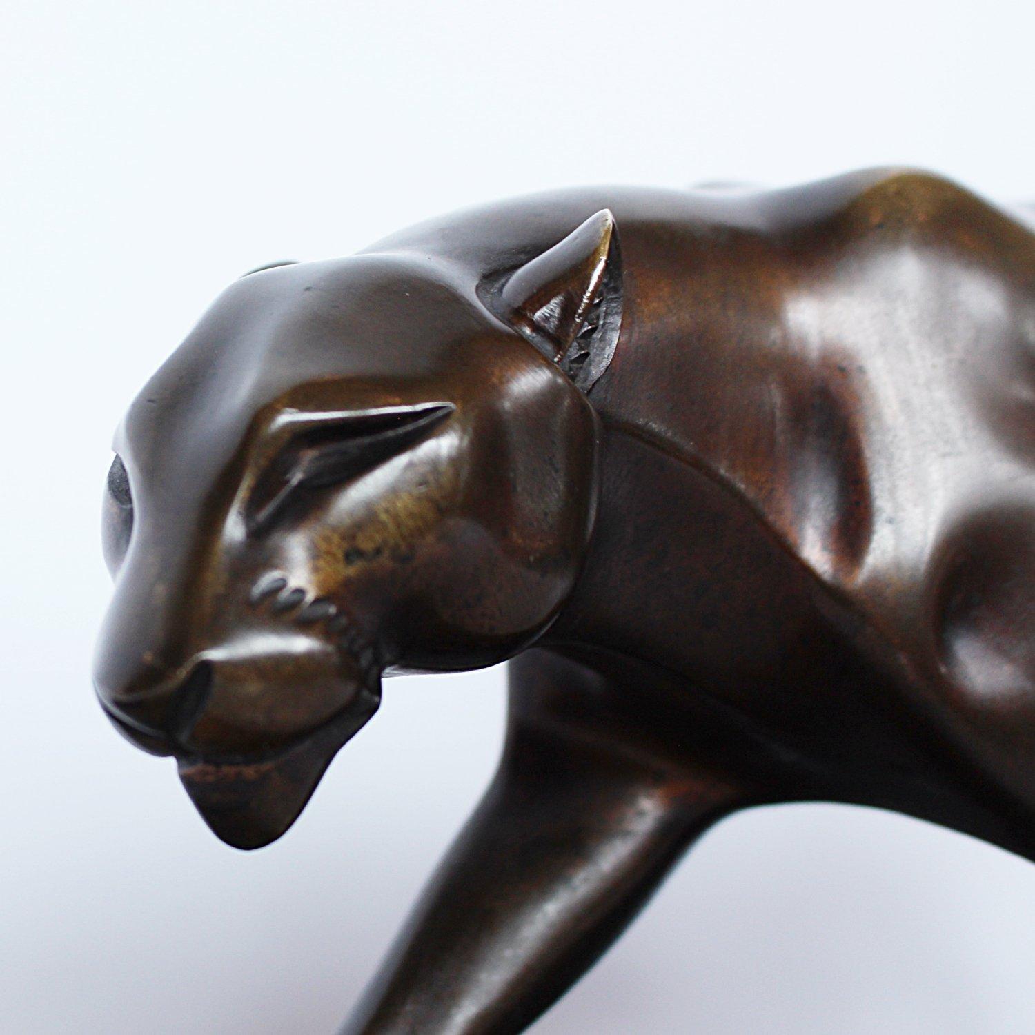 Patinated Art Deco Bronze Panther