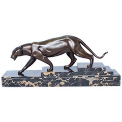 Art Deco Bronze Panther