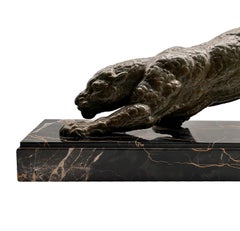 Art Deco Bronze Panther Sculpture by Demetre Chiparus, France, 1920s