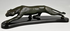 Art Deco bronze panther sculpture by Georges Lavroff 1925
