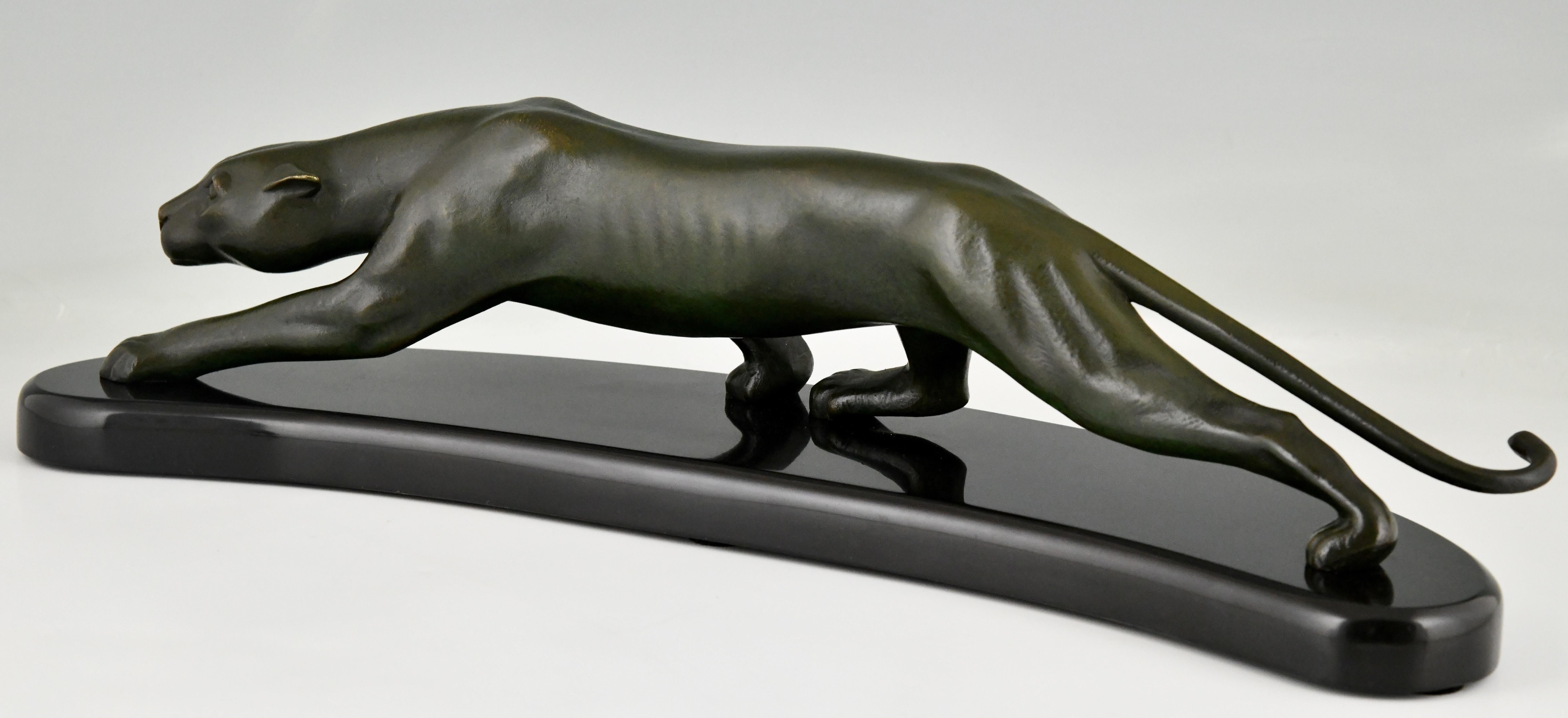 Art Deco bronze panther sculpture by Georges Lavroff 1925 1