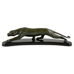 Art Deco bronze panther sculpture by Georges Lavroff 1925