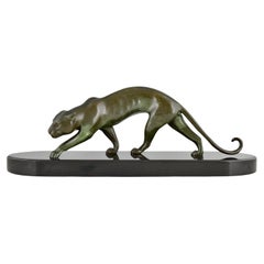 Art Deco bronze panther sculpture by Georges Lavroff France 1945