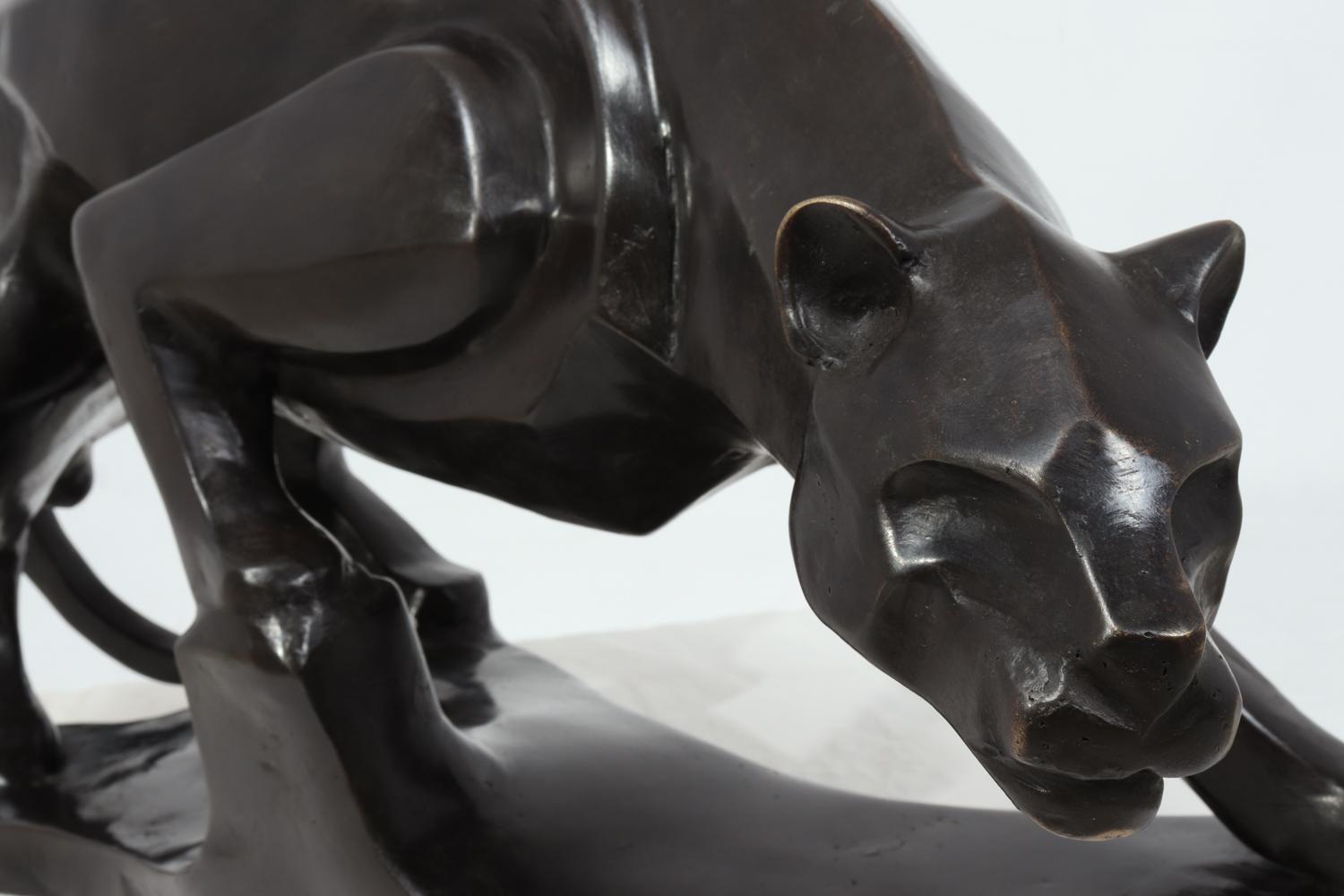 Panthère en bronze Art Déco signée REYOL JF 5