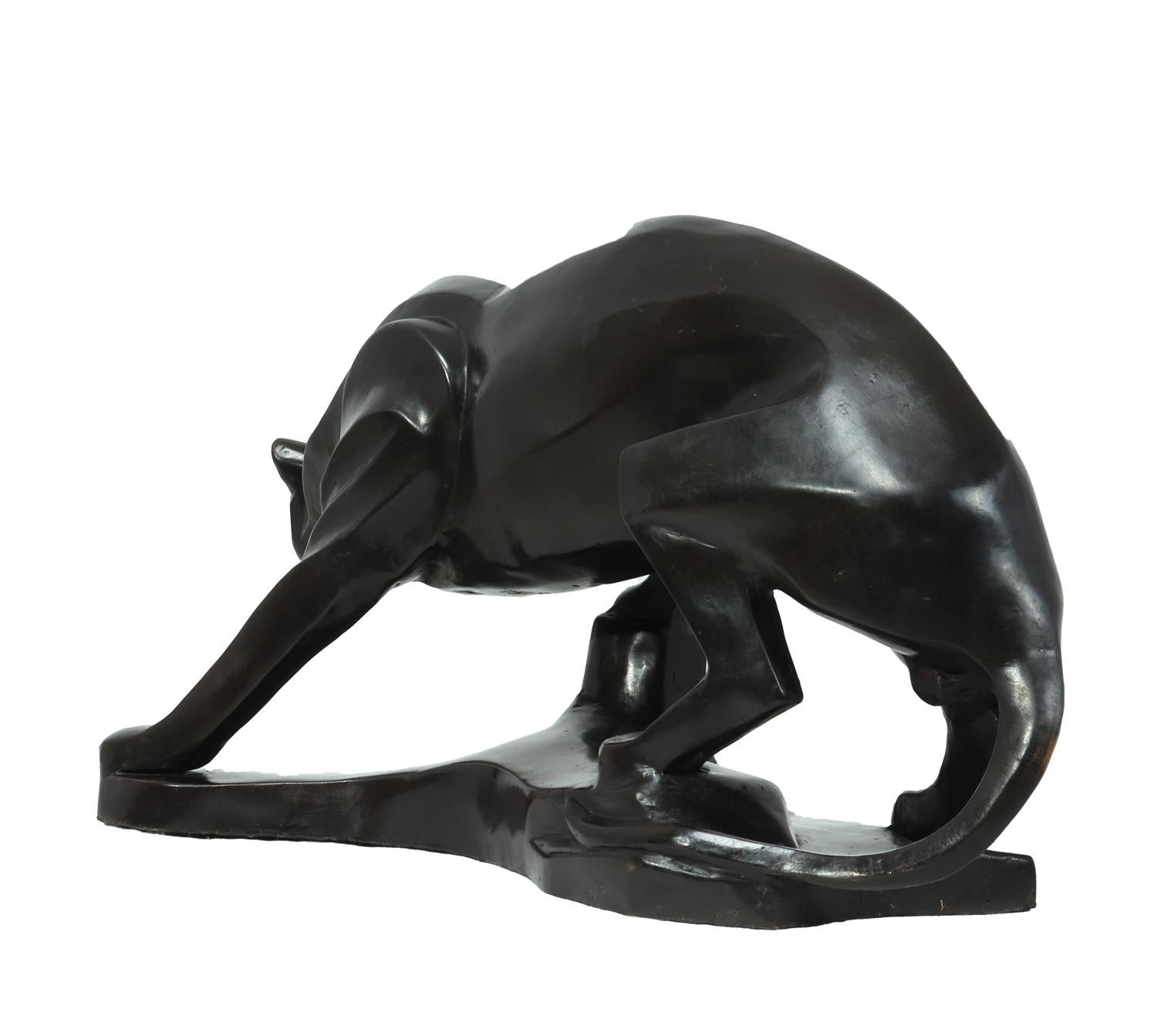 Bronze Panthère en bronze Art Déco signée REYOL JF